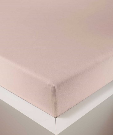 Простыня на резинке 180/200х200/220 Bellana DeLuxe J57 BL цвет 524 pearl бледно-розовый 