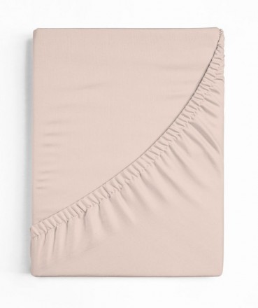 Простыня на резинке 180/200х200/220 Bellana DeLuxe J57 BL цвет 524 pearl бледно-розовый 