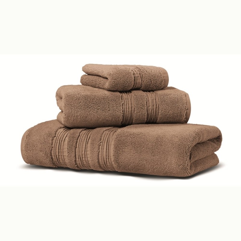 Полотенце 100х150 Hamam Nova белый-кофе с молоком