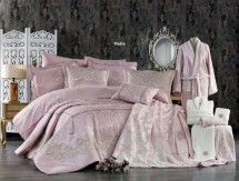 Покрывало в наборе 260x270 Zebra Casa BOLERO pudra