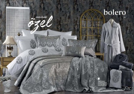 Покрывало в наборе 260x270 Zebra Casa BOLERO grey