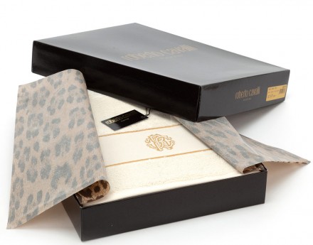Набор полотенец 2 шт Roberto Cavalli GOLD NEW 810 ivory