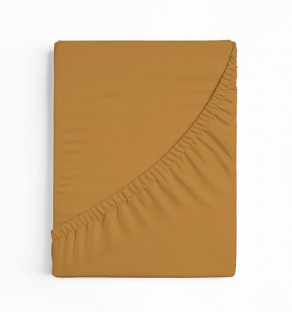 Простыня на резинке 180/200х200/220 Bellana DeLuxe J57 BL цвет 183 curry темно-желтый 