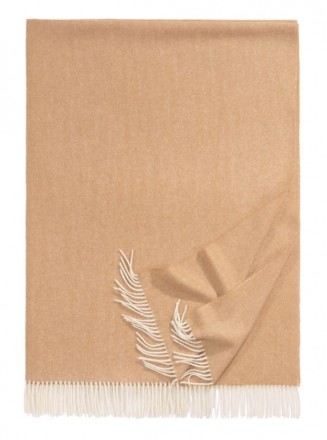 Плед шерстяной 130x200 BOSTON 195 kamel