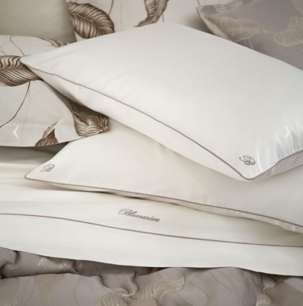 Постельное белье 2 спальное евро Blumarine C.PROFILO BLU сливочный 11 butter