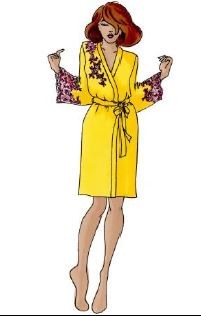 Халат Marjolaine PEARL 3PEA2001 3157 Mais/Amethyste