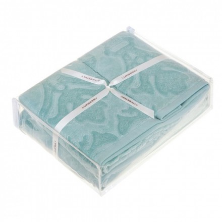 Набор полотенец 3 шт Luxberry Barocco аквамарин