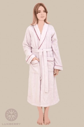 Халат махровый Luxberry Basic розовая пудра