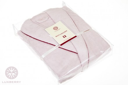 Халат махровый Luxberry Basic розовая пудра