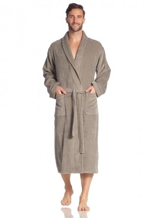 Халат махрово-велюровый Vossen Feeling песочный