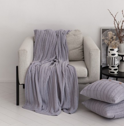 Плед 150x200 Luxberry Lux 45 васильковый лед