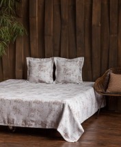 Покрывало 200х220 Luxberry Amber белый-шоколад