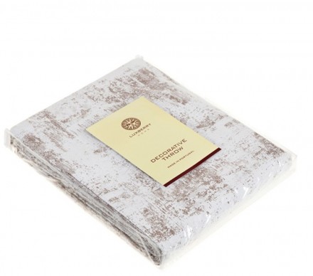 Покрывало 200х220 Luxberry Amber белый-шоколад