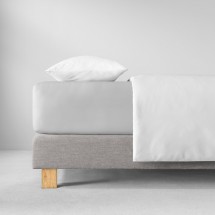 Простыня на резинке 180/200х200 Estella 820/silver серая