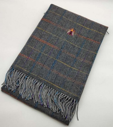 Плед 130х170 Mastro Raphael MYRON EMBR.BEE grigio scuro fantas (цвет 0)