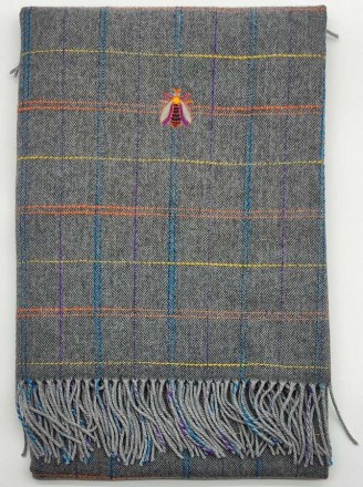 Плед 130х170 Mastro Raphael MYRON EMBR.BEE grigio scuro fantas (цвет 0)