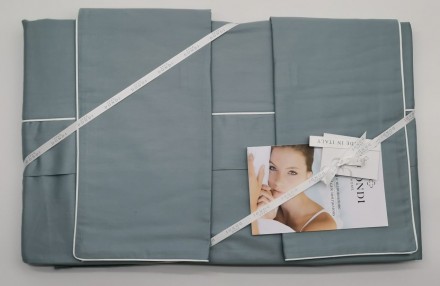 Постельное белье 2 спальное евро Svad Dondi RESORT серое 40 power blue