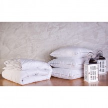 Подушка пуховая трехкамерная 50x68 German Grass Gray Familie Down упругая