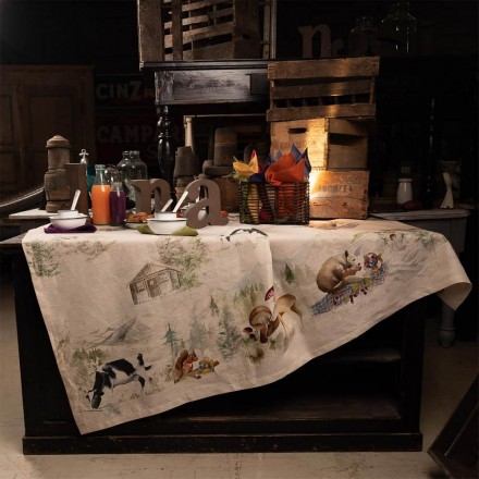 Скатерть 160х230 Tessitura Toscana Telerie BAMBESTA NATURALE 