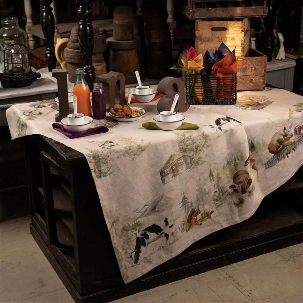 Скатерть 160х230 Tessitura Toscana Telerie BAMBESTA NATURALE 