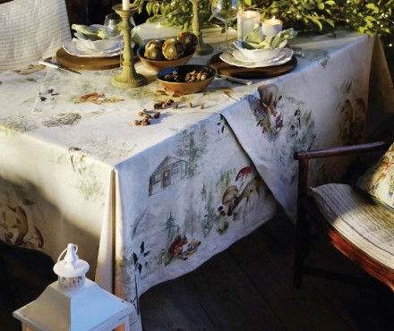 Скатерть 160х230 Tessitura Toscana Telerie BAMBESTA NATURALE 