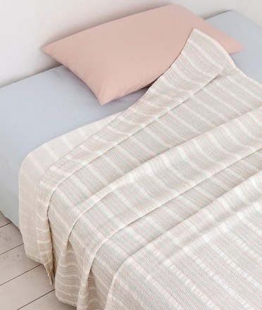 Покрывало 150x210 Luxberry Candy экрю-розовый-голубой