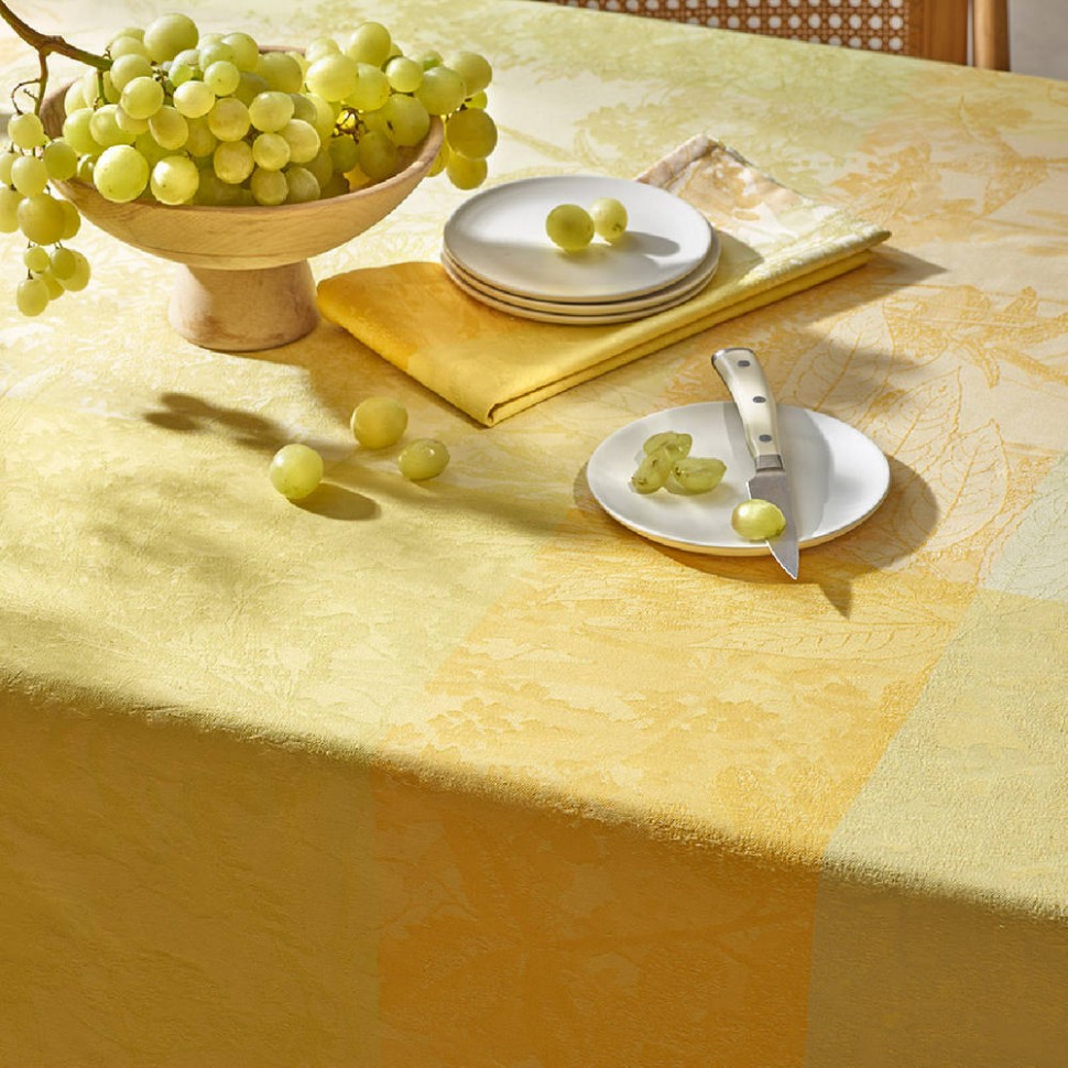 Скатерть круглая Garnier-Thiebaut MILLE ESPRIT JARDIN SOLAIRE диаметр 175