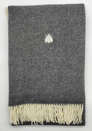 Плед 130х170 Mastro Raphael PHIL UNITO LANA (PLAIN) grigio scuro (цвет 9C)