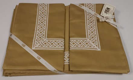 Постельное белье 2 спальное евро Pam ROMBO Gold