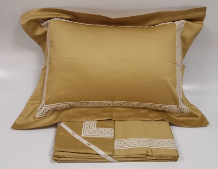 Постельное белье 2 спальное евро Pam ROMBO Gold