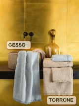 Полотенце 100х150 La Perla Petit Maison torrone бежевое с бежевым кружевом