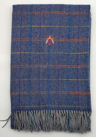 Плед 130х170 Mastro Raphael MYRON EMBR.BEE blue fantasia (цвет 8)