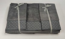 Набор полотенец 5шт Mastro Raphael FONTAINEBLEAU M9B grey