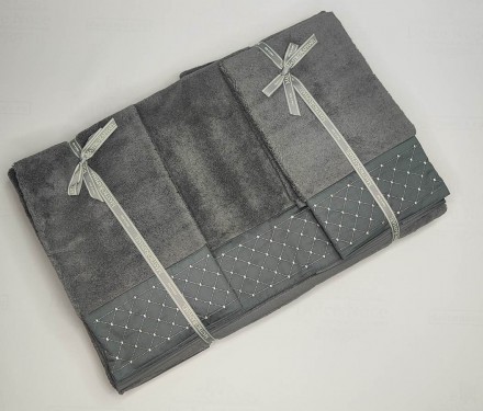 Набор полотенец 5шт Mastro Raphael FONTAINEBLEAU M9B grey