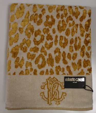 Полотенце 95х150 Roberto Cavalli SNOW LEOPARD 001 золото