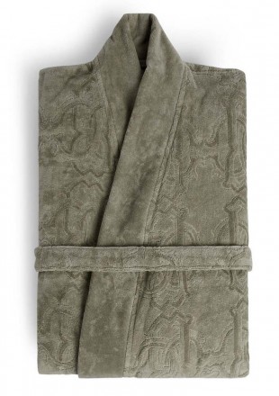 Халат махровый Roberto Cavalli Araldico серый с шалькой