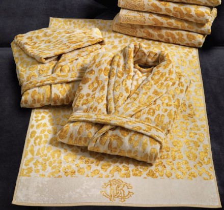 Набор полотенец 2 шт Roberto Cavalli SNOW LEOPARD 001 золото