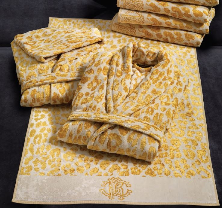 Набор полотенец 2 шт Roberto Cavalli SNOW LEOPARD 001 золото