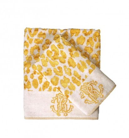 Набор полотенец 2 шт Roberto Cavalli SNOW LEOPARD 001 золото