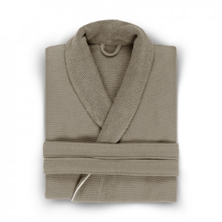 Элитный халат мужской Hamam Tosya коричневый/слоновая кость