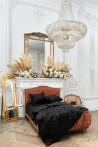 Постельное белье семейное DIAMOND BLACK GRASS 