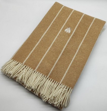 Плед 130х170 Mastro Raphael PHIL LANA GESS.EMBR.BEE beige (цвет 4)