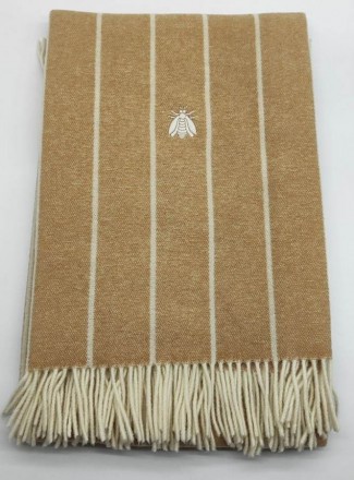 Плед 130х170 Mastro Raphael PHIL LANA GESS.EMBR.BEE beige (цвет 4)