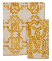 Набор полотенец 2 шт Roberto Cavalli LOGO GOLD 001 золото