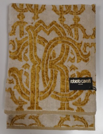 Набор полотенец 2 шт Roberto Cavalli LOGO GOLD 001 золото