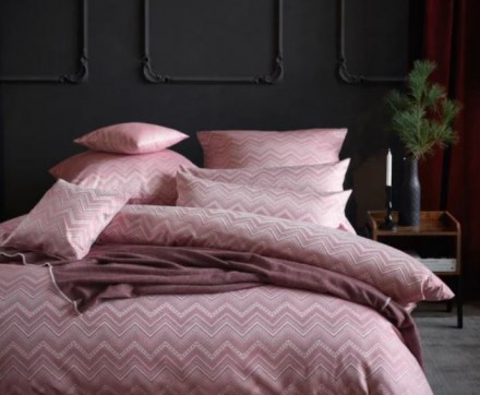 Постельное белье 2 спальное евро Curt Bauer TILDA 9032 (col. 0234 ruby) бордовое