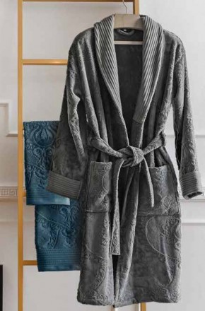 Халат La Perla Lumiere piombo серый