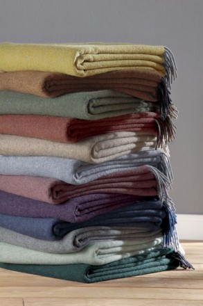 Плед 130х170 Biederlack DARK VELVET (747204) blau-grau 