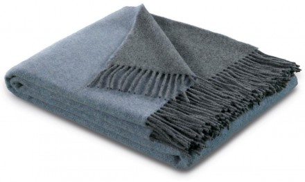 Плед 130х170 Biederlack DARK VELVET (747204) blau-grau 