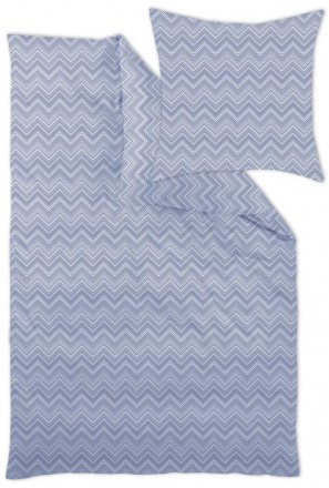 Постельное белье 2 спальное евро Curt Bauer TILDA 9032 (col. 0203 ozean) синее